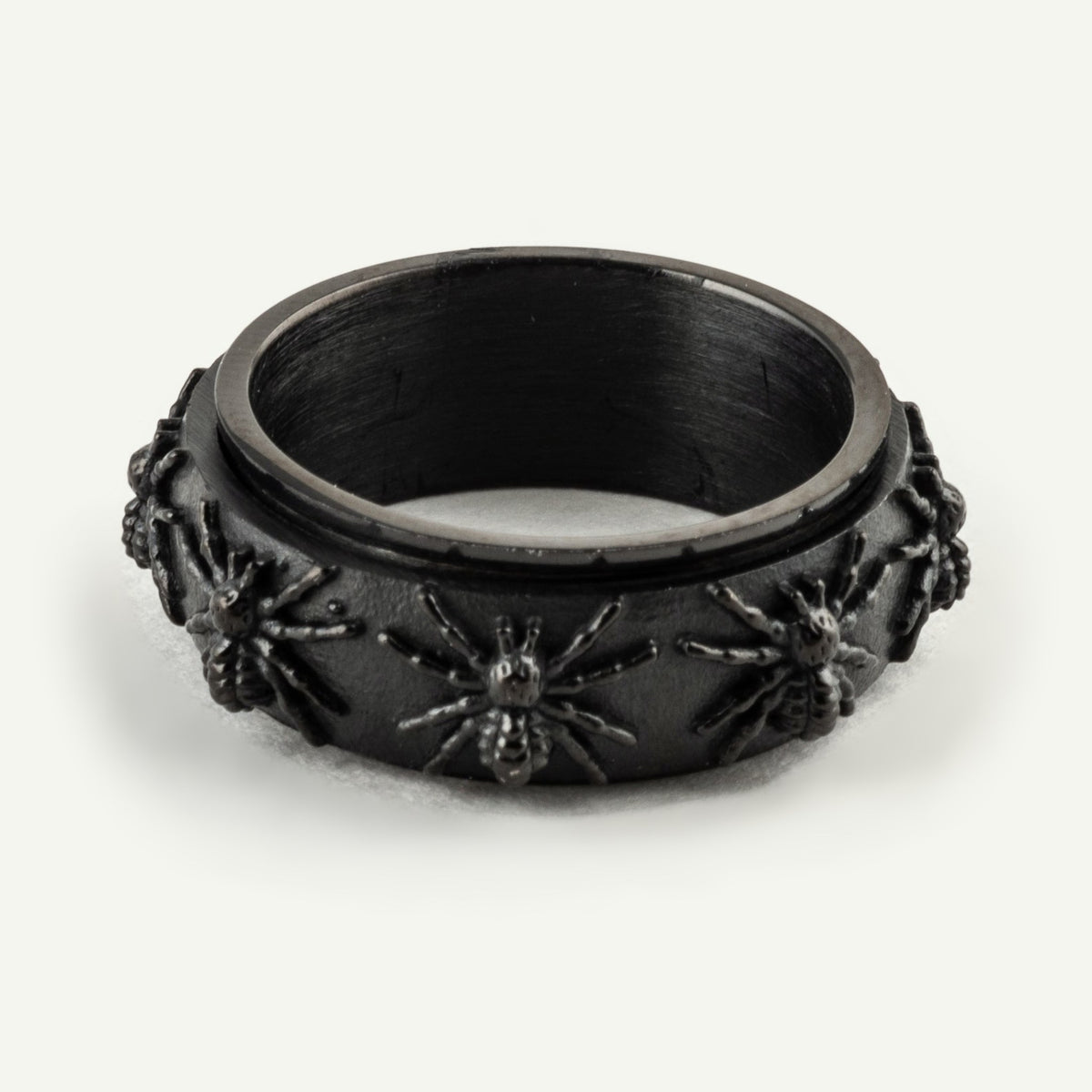 Anillo Deslizante Arañas Negro