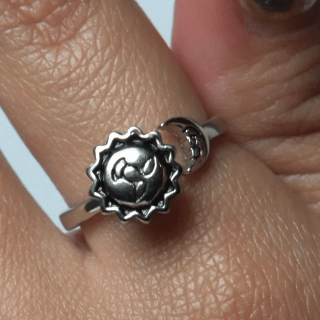 Anillo Giratorio y Grabado SolLuna - Agosto 18