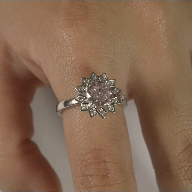 Anillo Anti-Estrés Julio Maraena Rosa Plateado