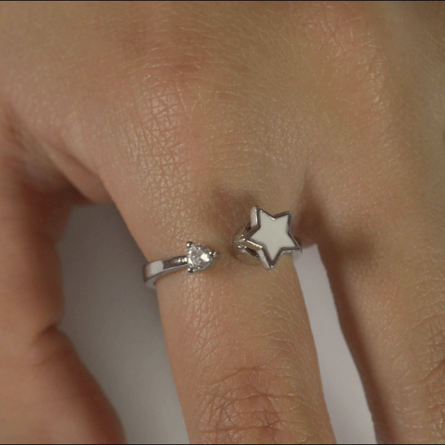 Anillo Anti-Estrés Julio Estrellita Plateado