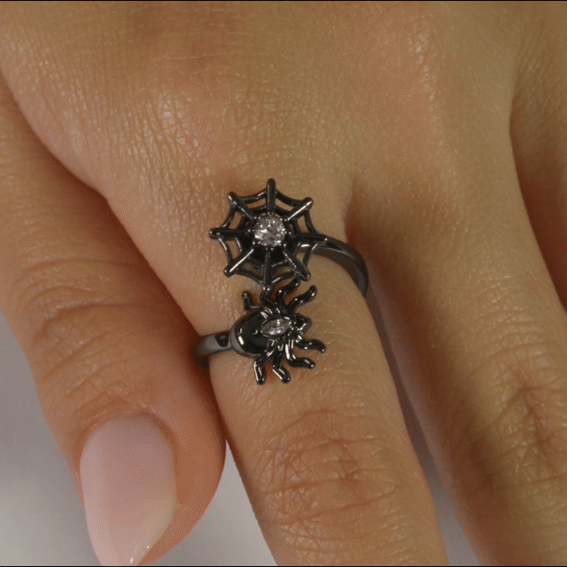 Anillo Anti-Estrés Julio Telaraña Negro