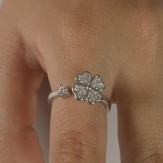 Anillo Anti-Estrés Julio Trébol Dorado