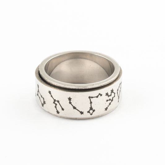 Anillo Anti-Estrés Deslizante Calendario Zodiacal