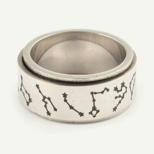Anillo Anti-Estrés Deslizante Calendario Zodiacal