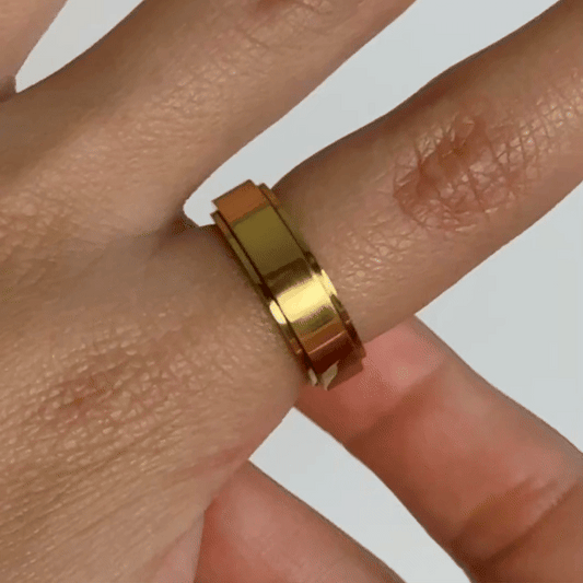 Anillo Deslizante Liso Dorado