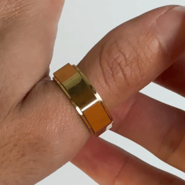 Anillo Deslizante Corte Recto Dorado