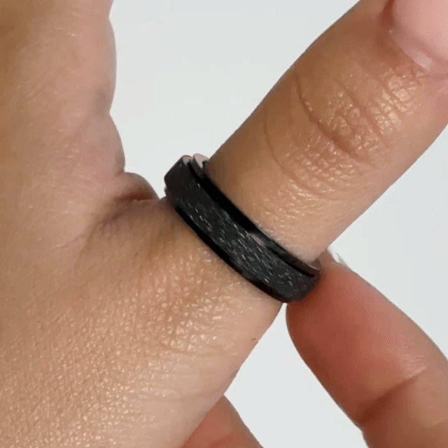 Anillo Deslizante Aspero Negro