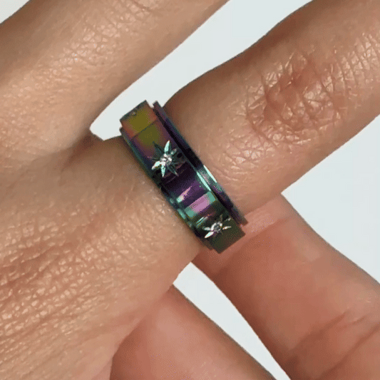 Anillo Deslizante Estrella Norte Tornasol