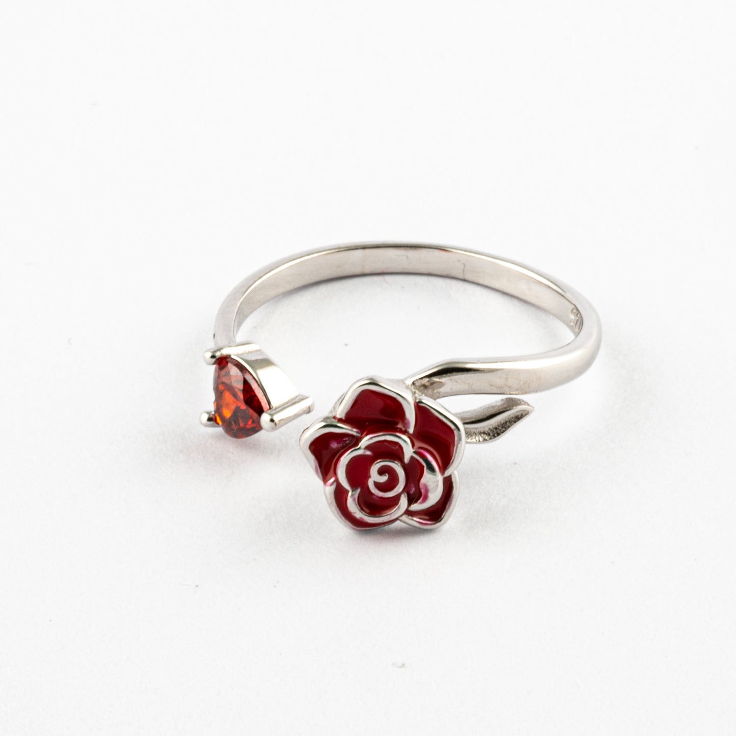 Anillo Anti-Estrés Plata S925 Flor Saphira