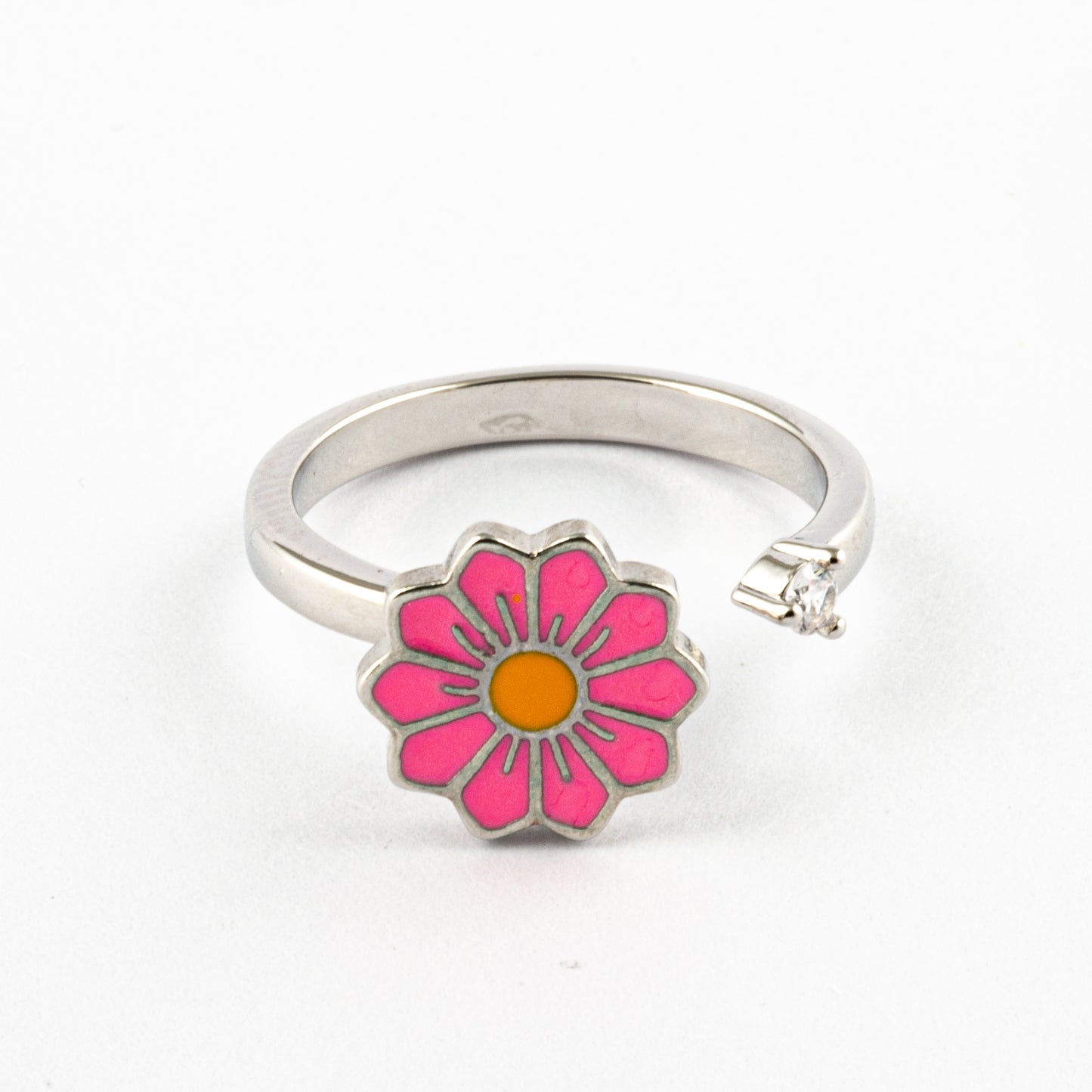 Anillo Anti-Estrés Flor Rosa Sencilla