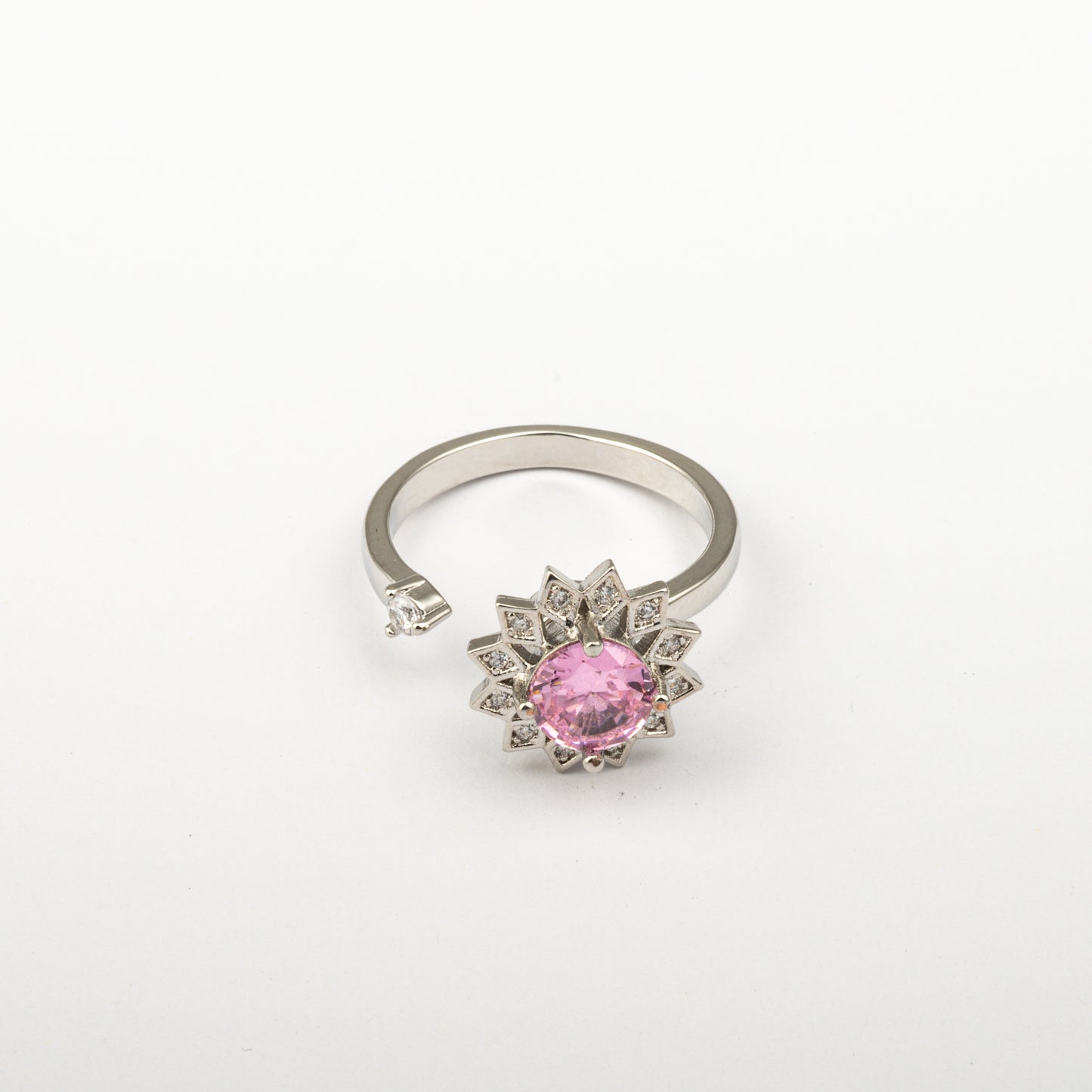 Anillo Anti-Estrés Julio Maraena Rosa Plateado