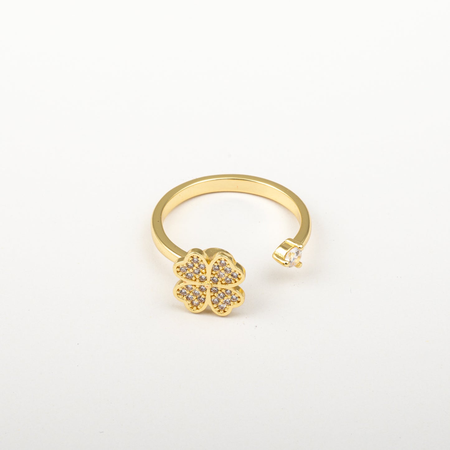 Anillo Anti-Estrés Julio Trébol Dorado