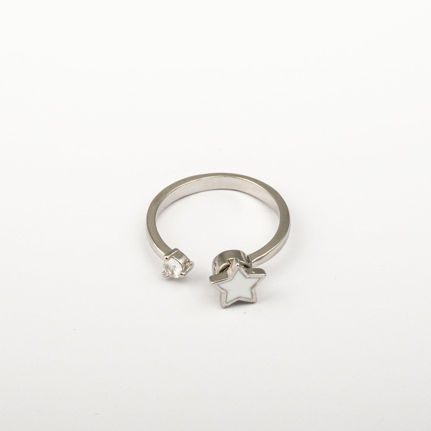 Anillo Anti-Estrés Julio Estrellita Plateado