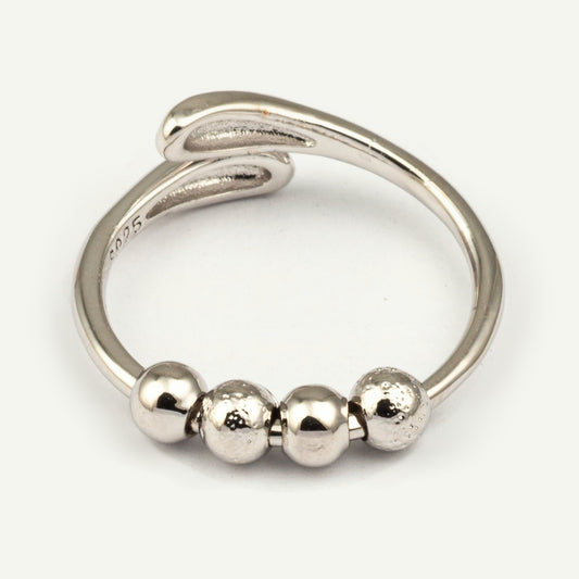 Anillo Anti-Estrés Deslizante Julio Noaira Plateado