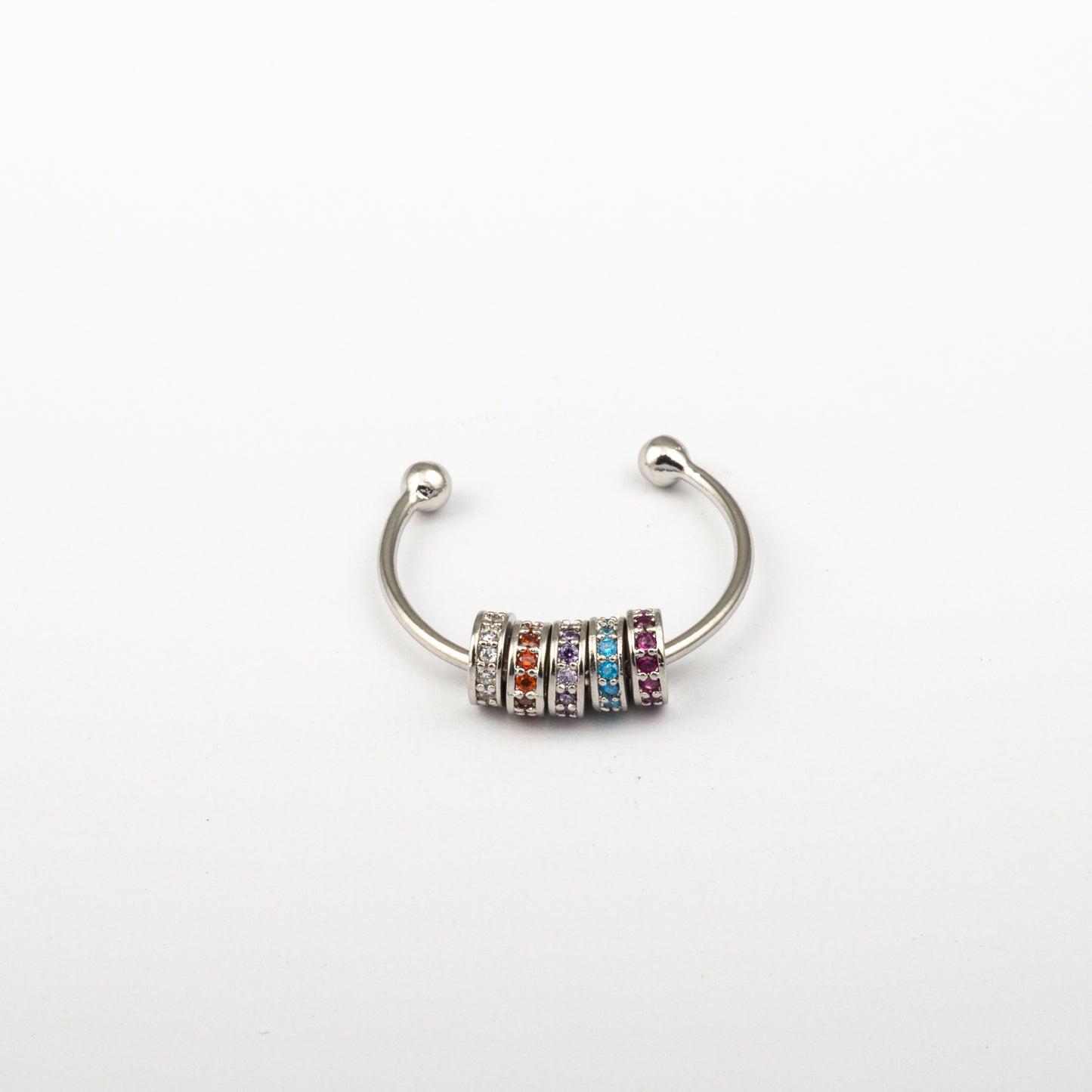 Anillo Anti-Estrés Julio Iraira Colores Plateado
