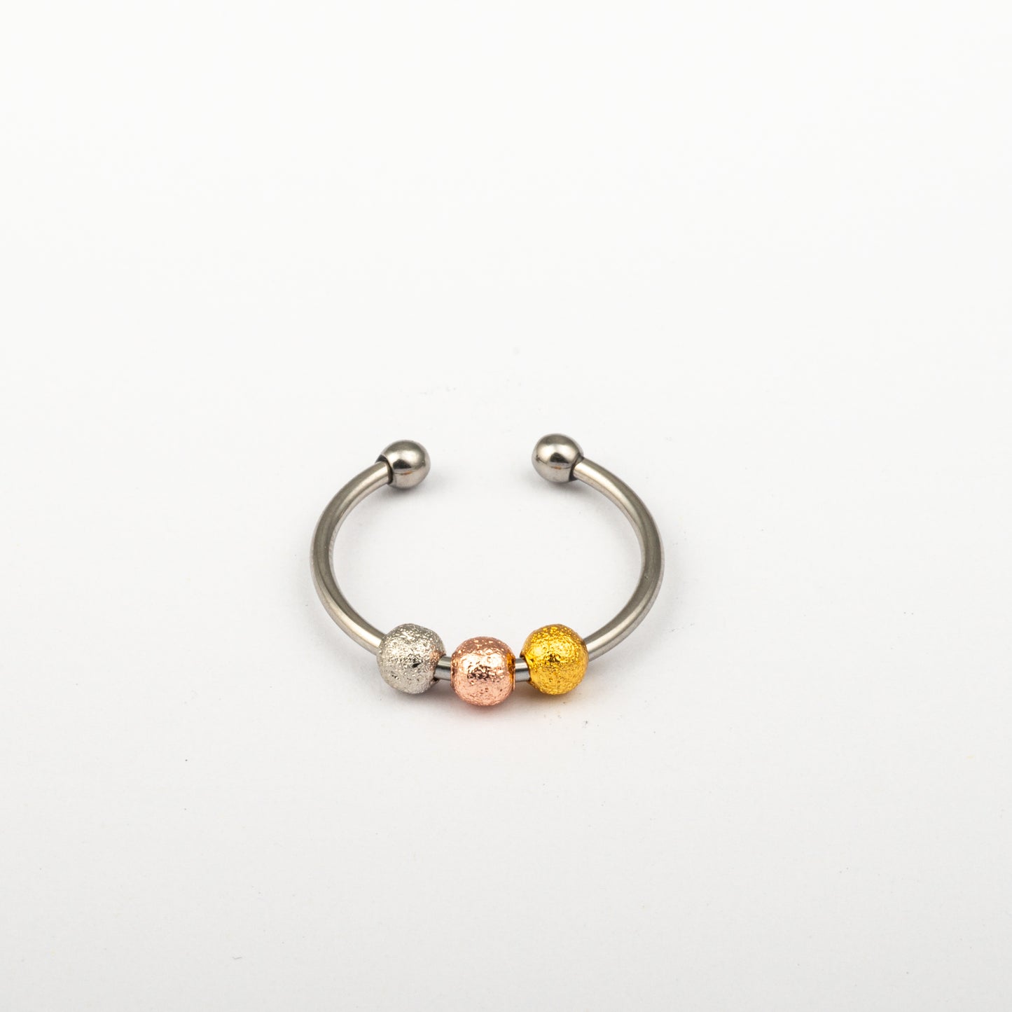 Anillo Anto-Estrés Deslizante Bolitas Julio Tricolor