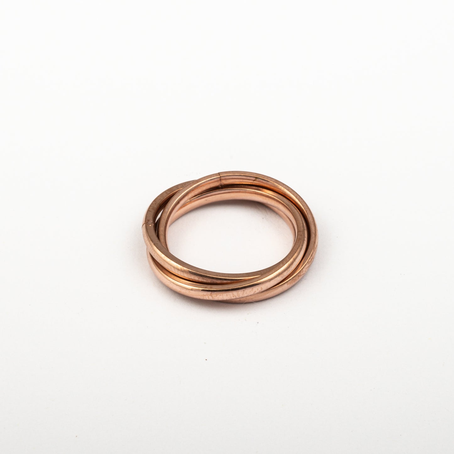 Anillo Anti-Estrés Triple Aro Julio Oro Rosa