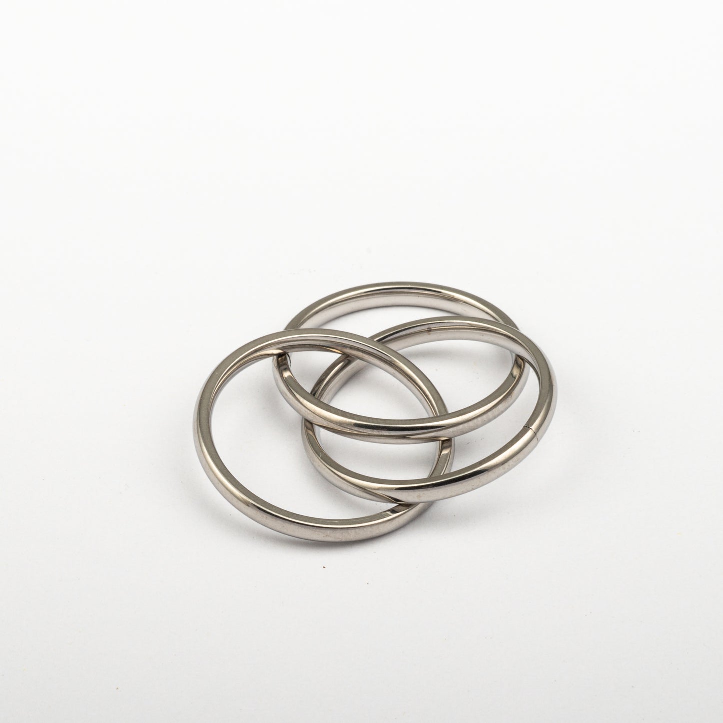 Anillo Anto-Estrés Deslizante Triple Julio Plateado