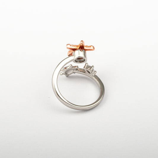 Anillo Anti-Estrés Plata S925 Tortuga y Estrella