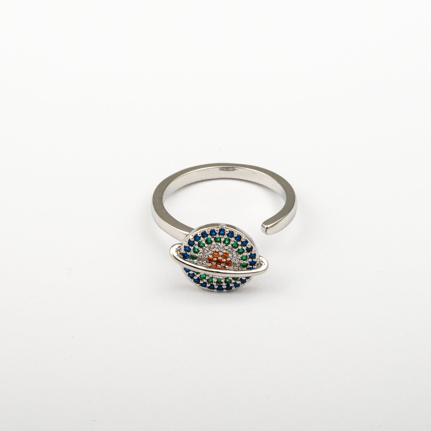 Anillo Anti-Estrés Julio Saturno Plateado