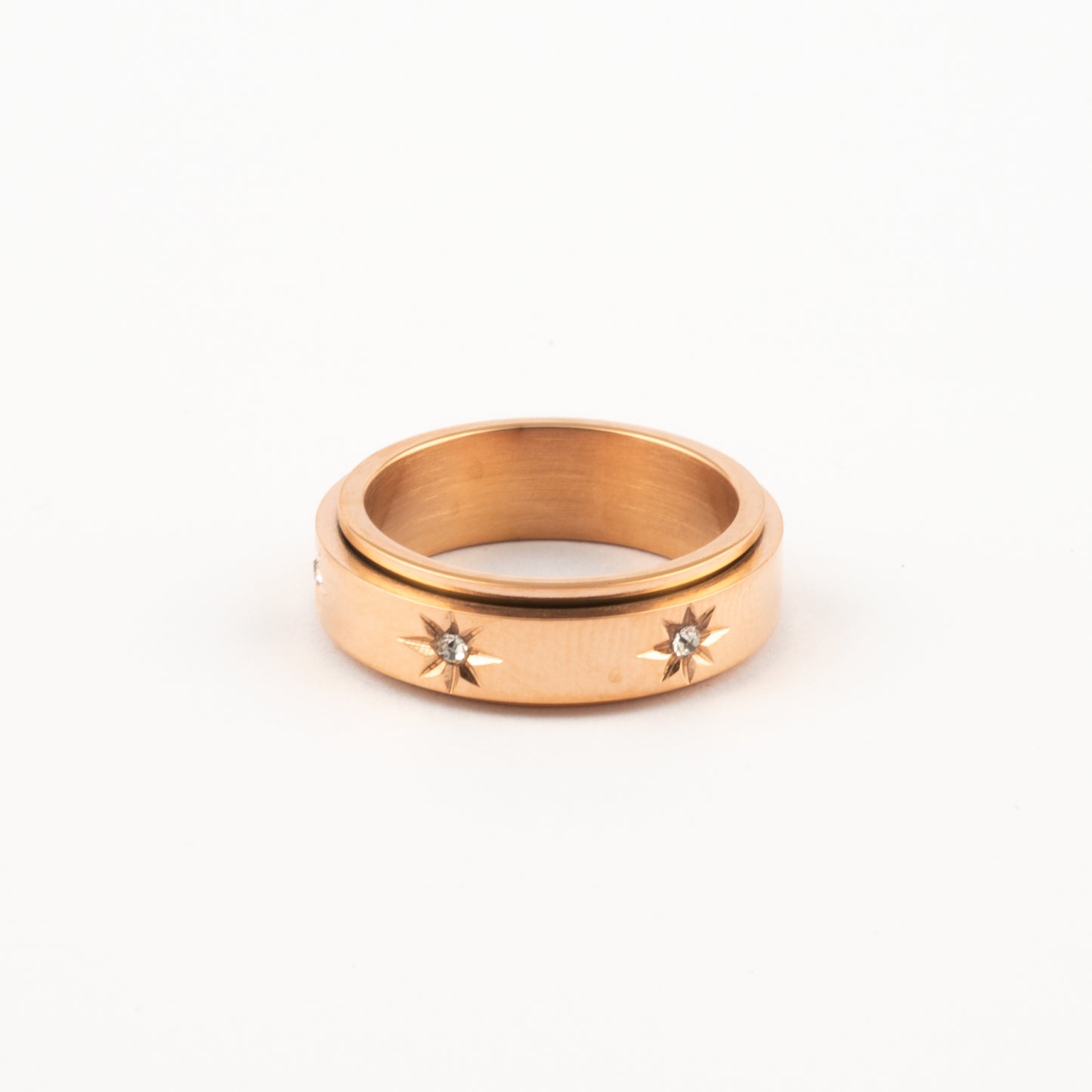 Anillo Deslizante Estrella Norte Oro Rosa