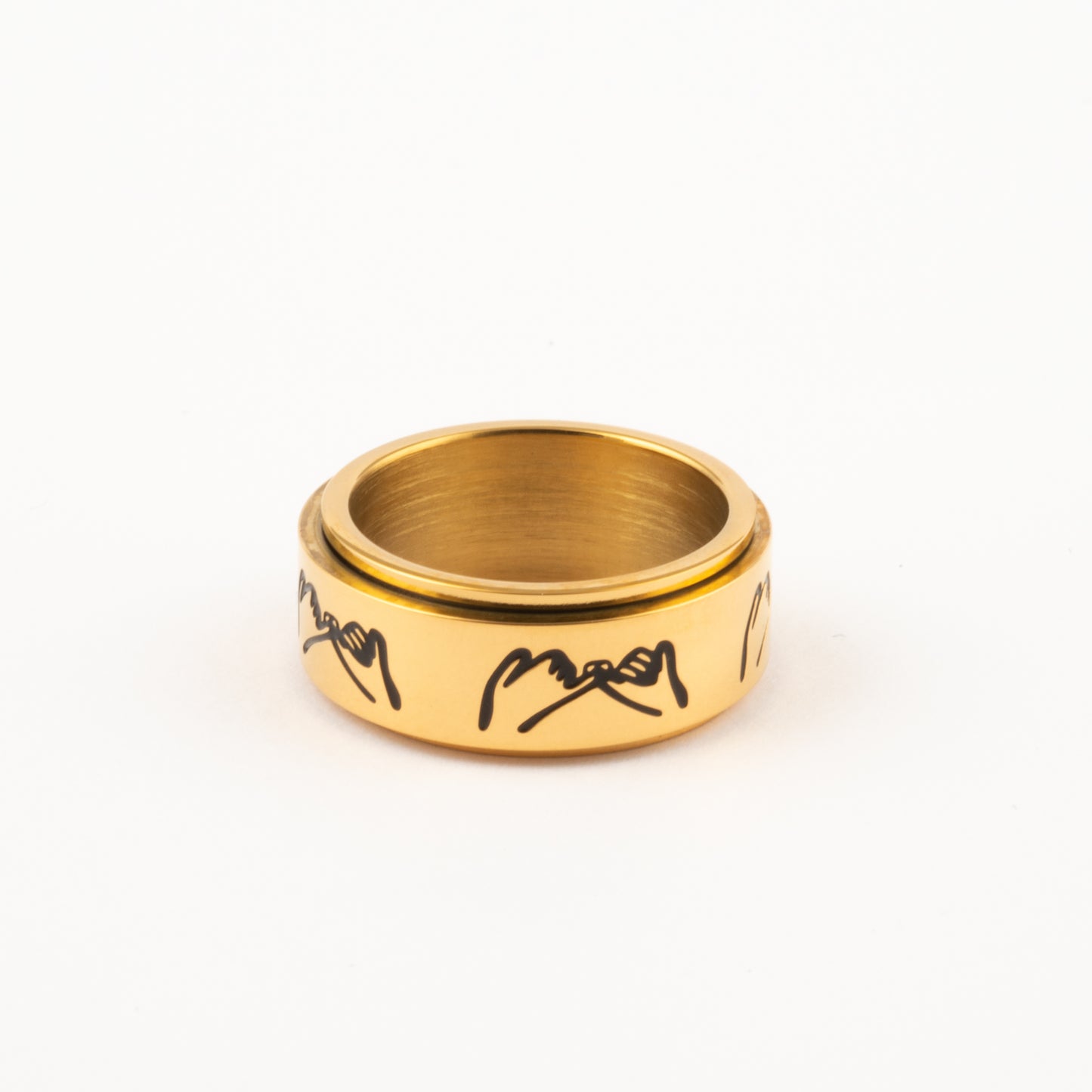 Anillo Deslizante Pinky Promise Dorado