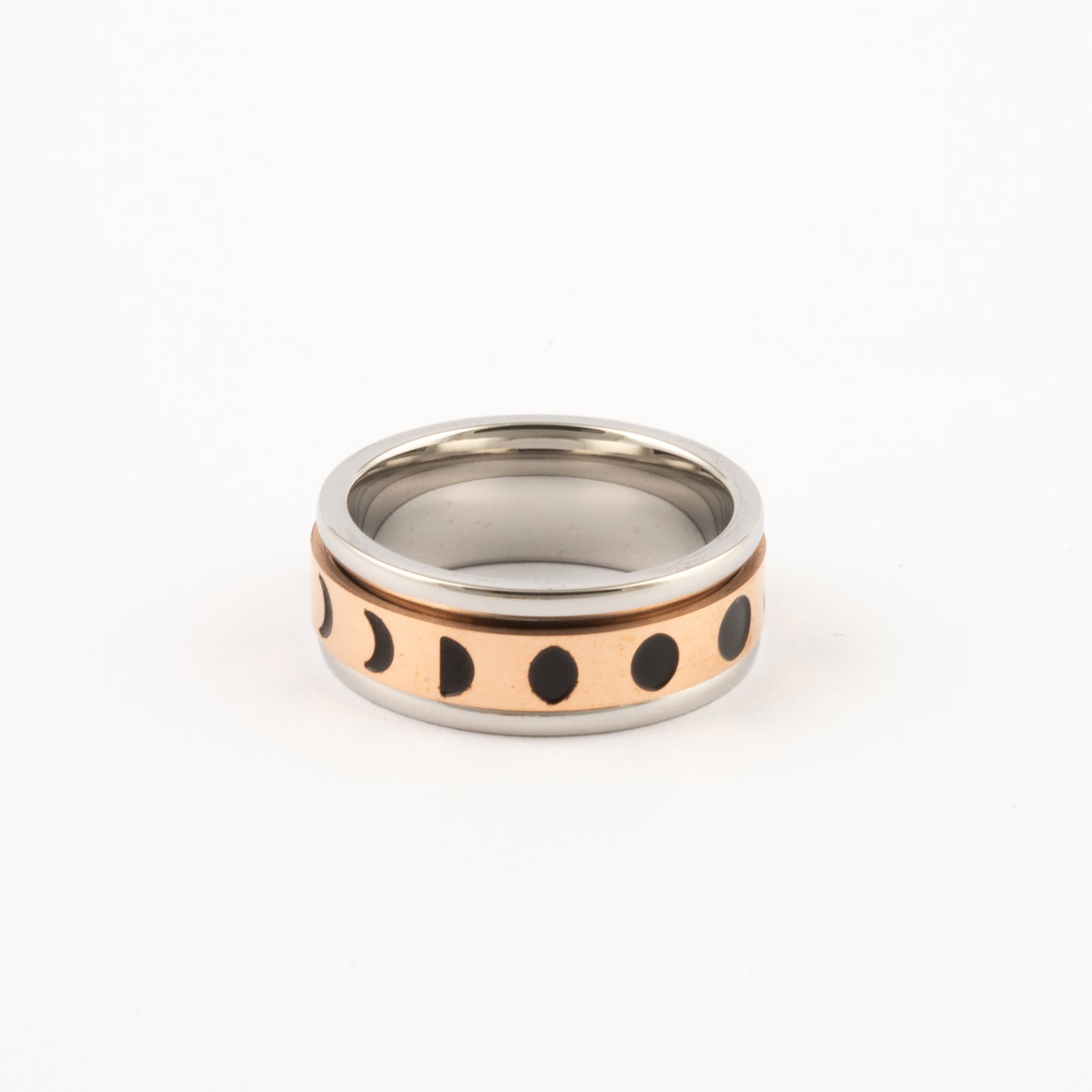 Anillo Deslizante Fases Lunares Bicolor