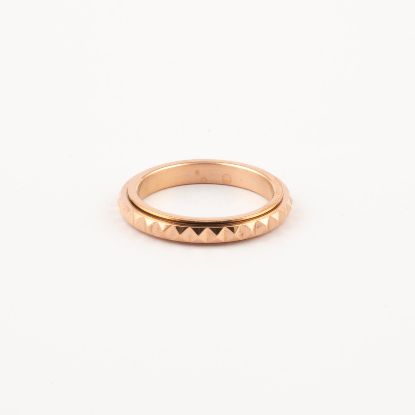 Anillo Deslizante Delgado Rombos Oro Rosa