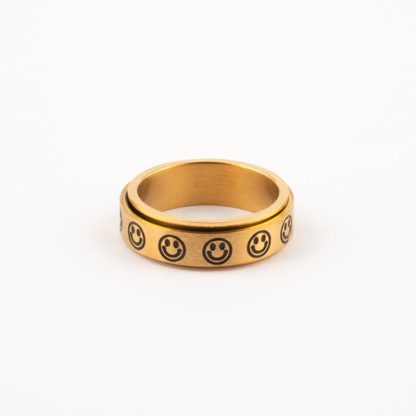 Anillo Deslizante Carita Feliz Dorado