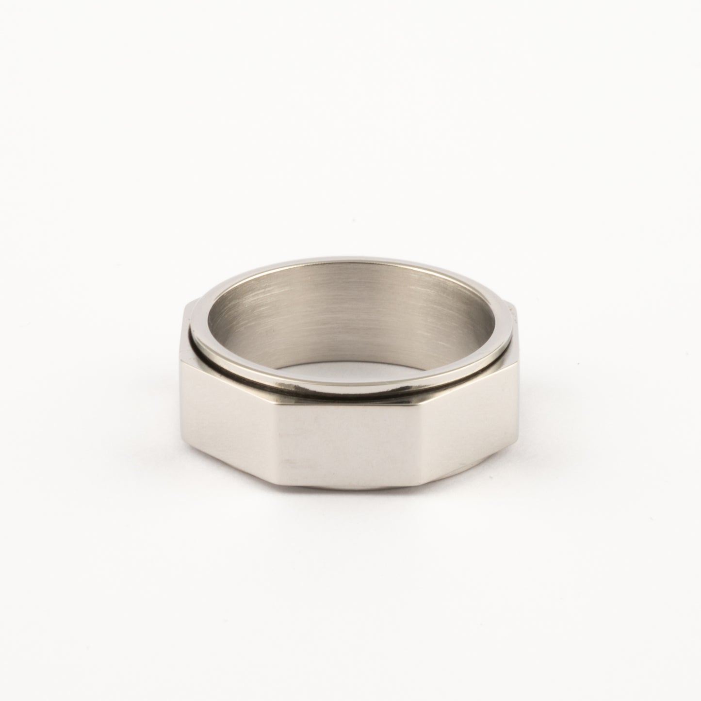 Anillo Deslizante Corte Recto Plateado