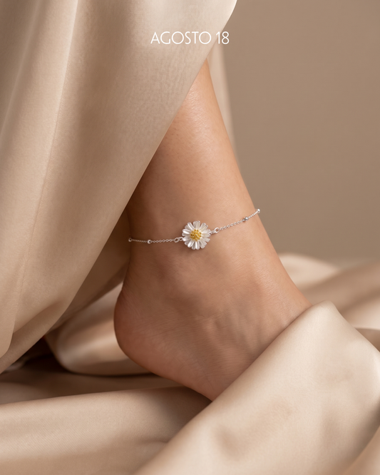Tobillera Margarita Plata S925