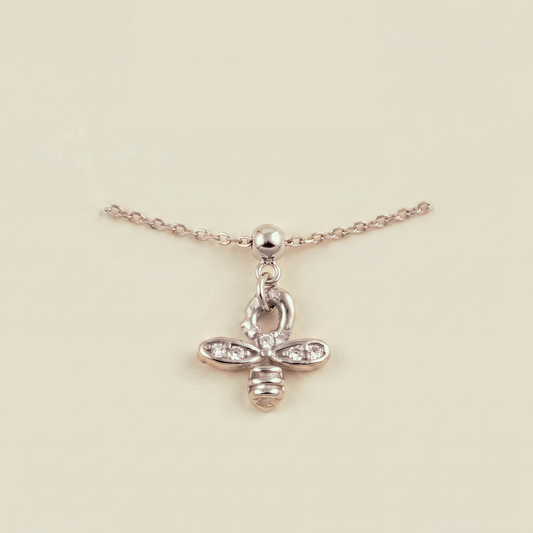 Charm S925 Abeja Cristal Plateado