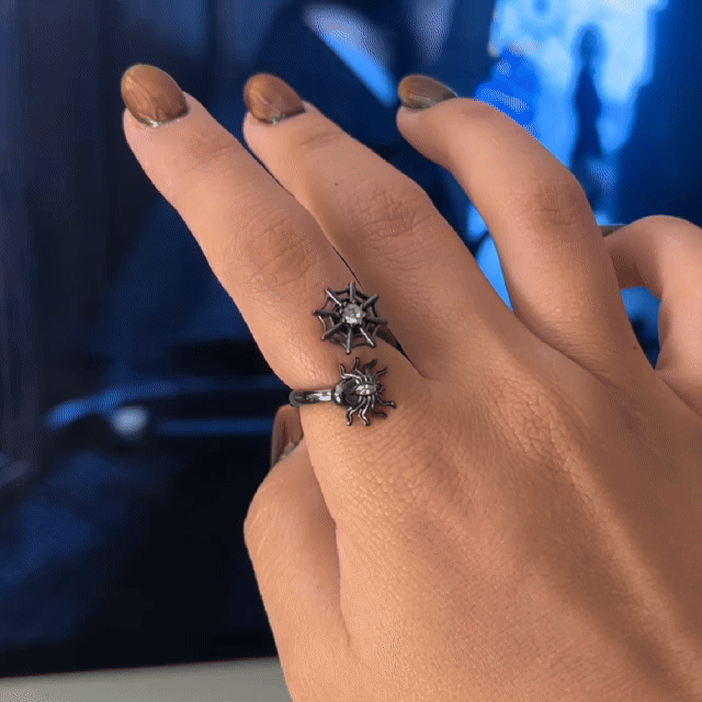 Anillo Anti-Estrés Julio Telaraña Negro