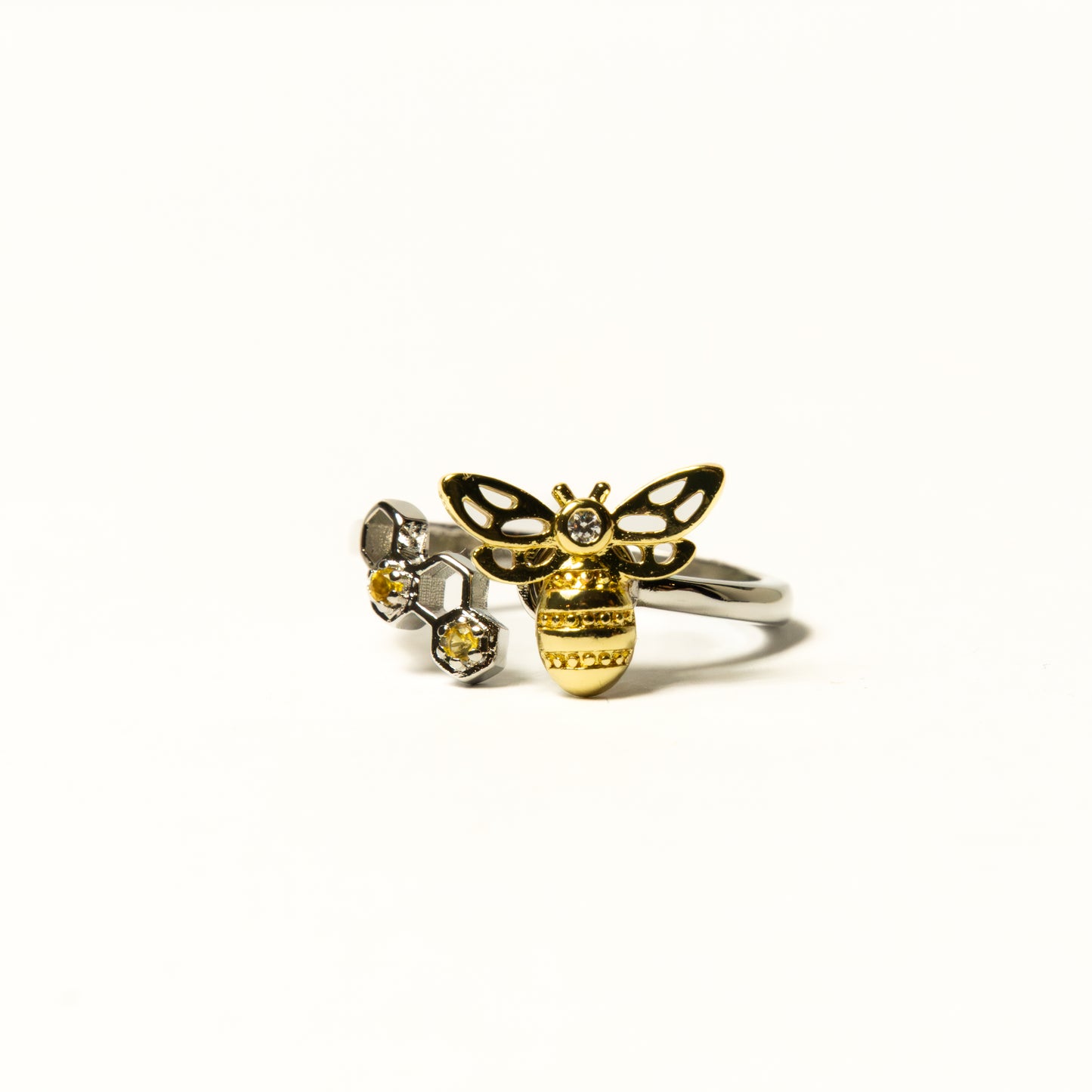 Anillo Giratorio Abeja y Mini Panal - Agosto 18