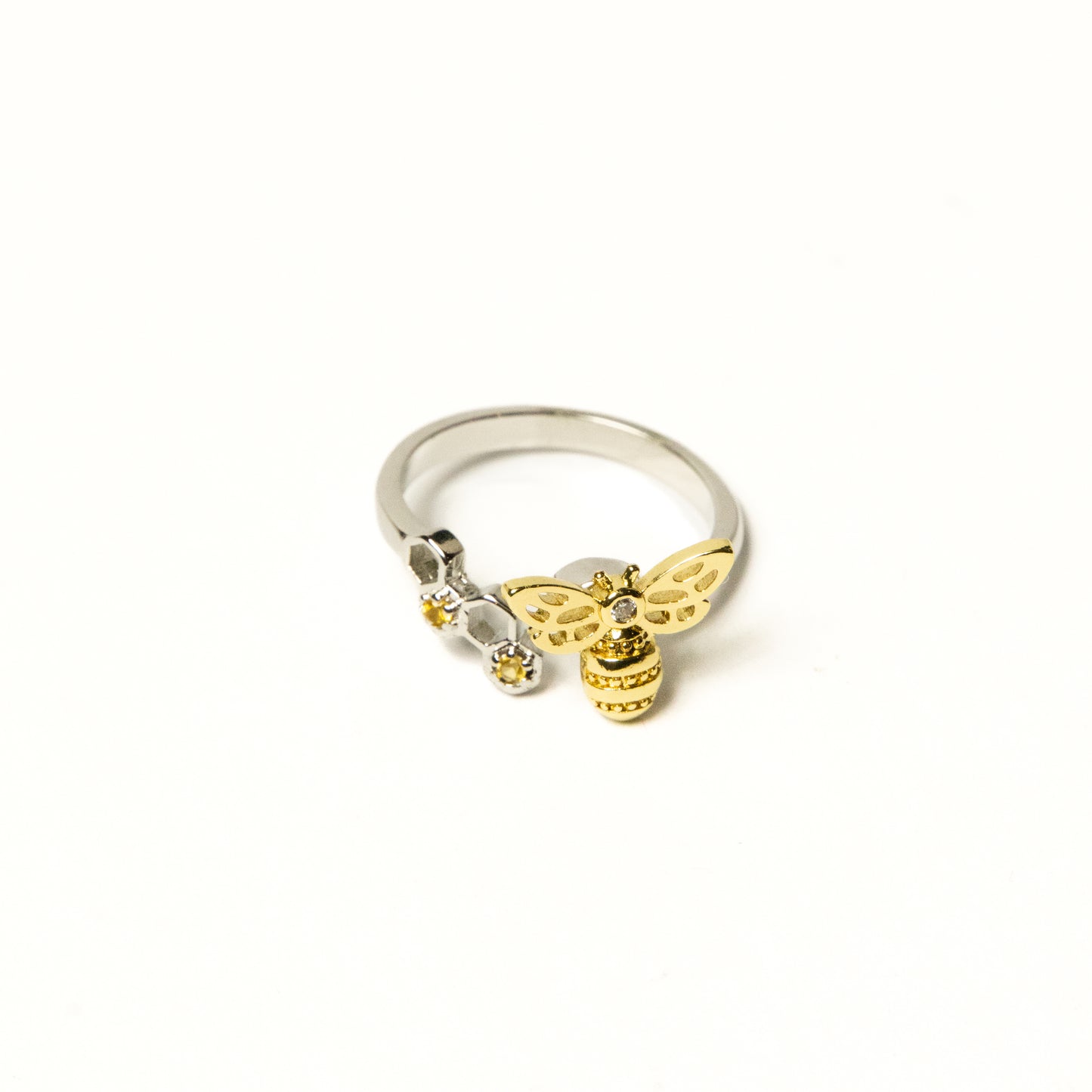 Anillo Giratorio Abeja y Mini Panal - Agosto 18