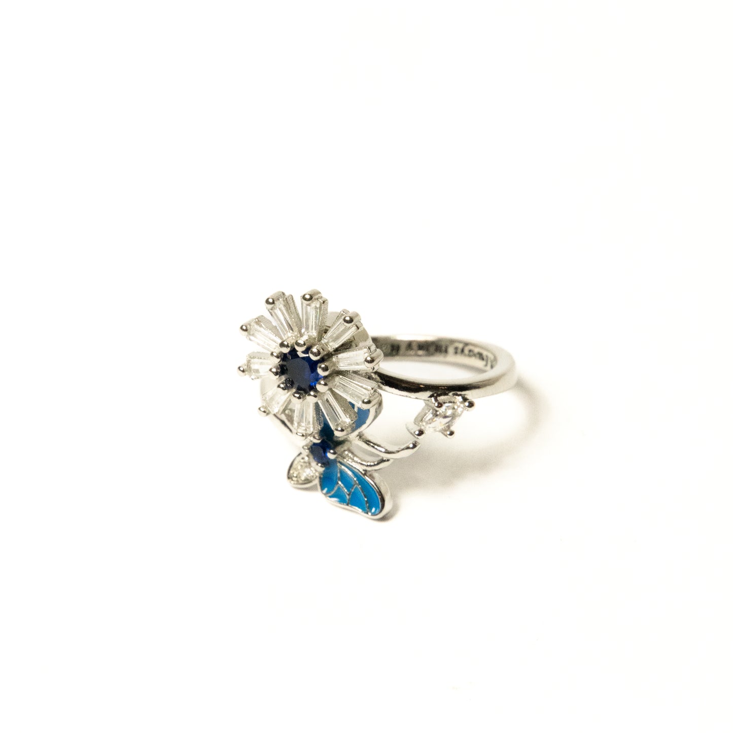 Anillo Giratorio Mariposa y Flor - Agosto 18