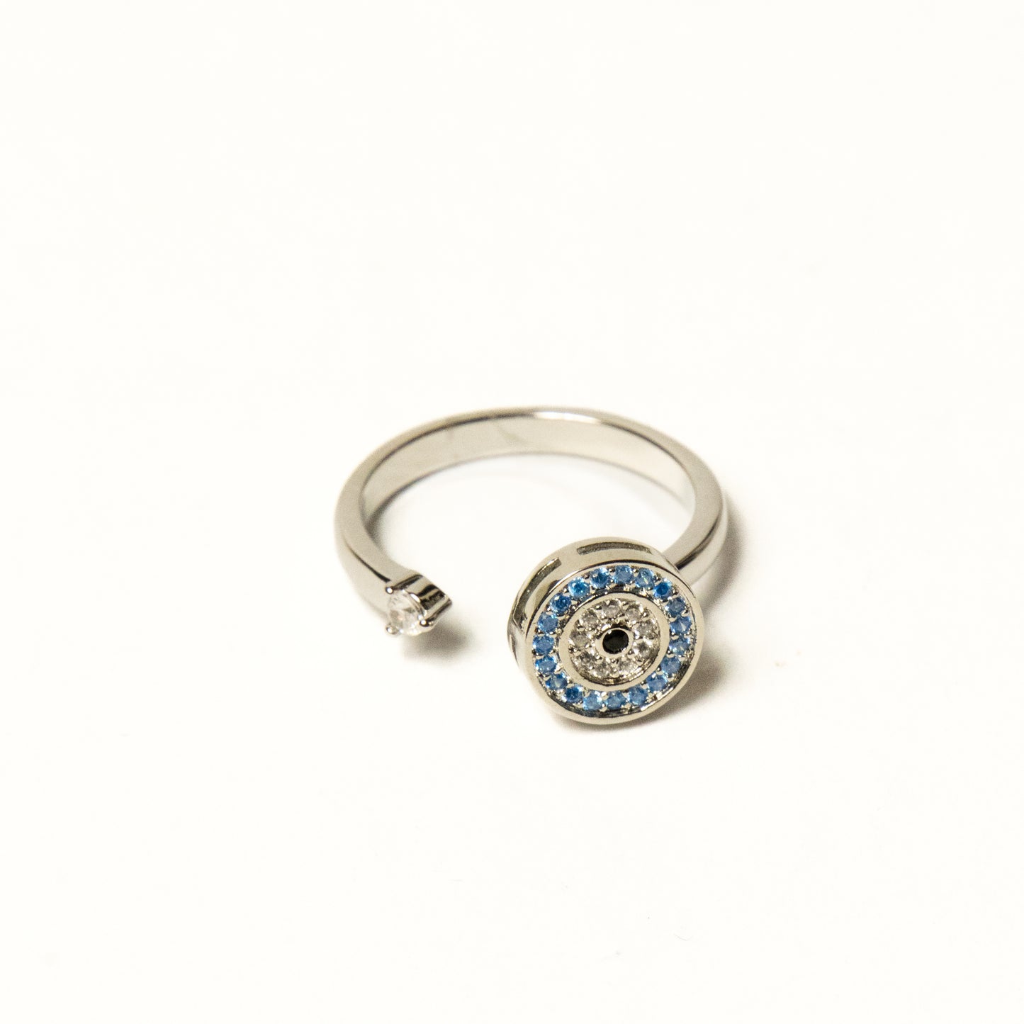 Anillo Giratorio Ojo Turco Plateado - Agosto 18