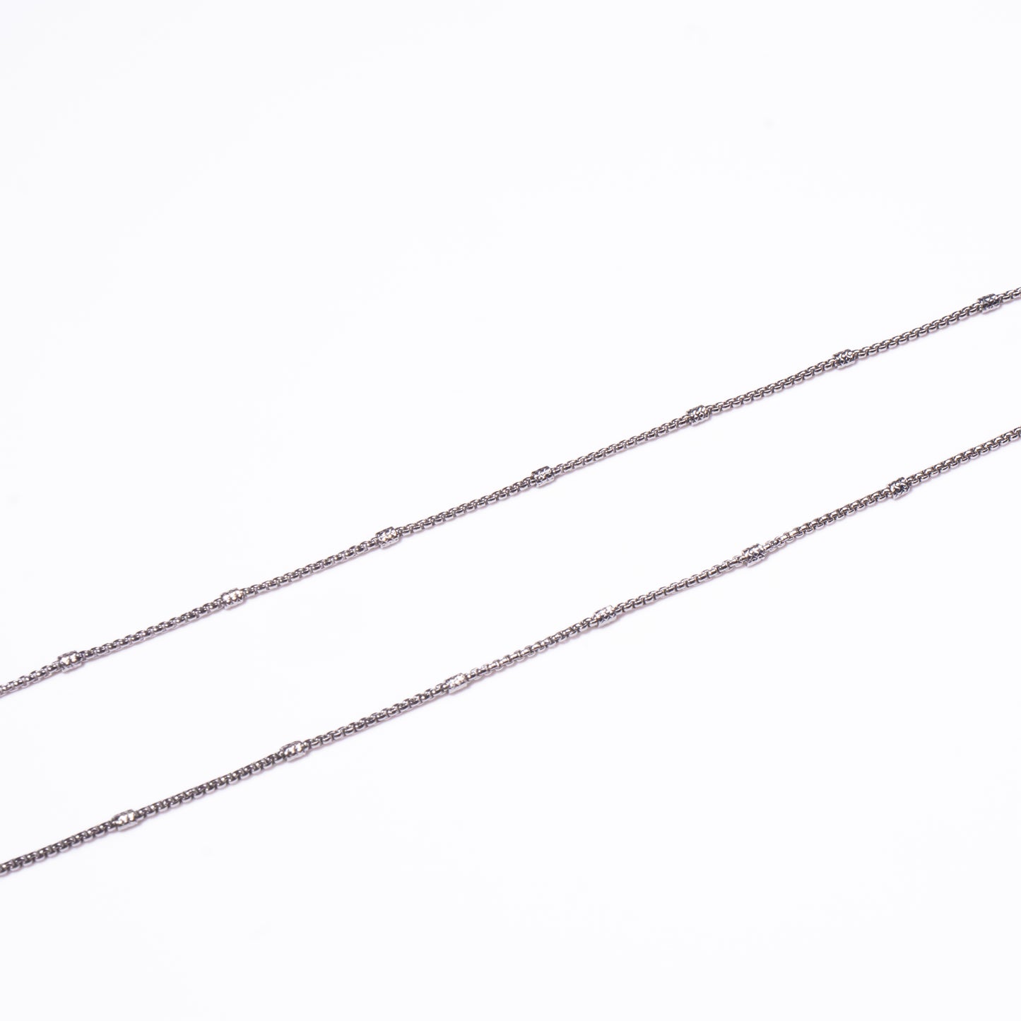 Collar Hombre Plateado Liso