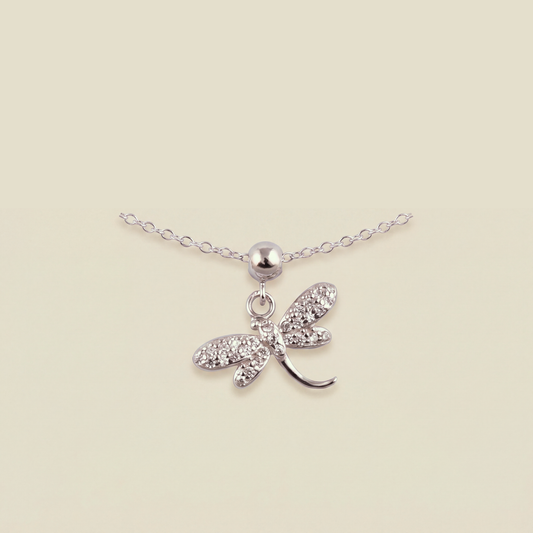 Charm S925 Libélula Pavé Plateado