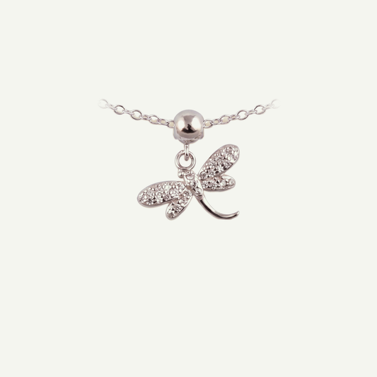 Charm S925 Libélula Pavé Plateado