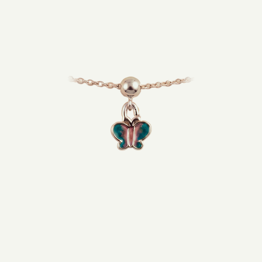 Charm S925 Mariposa Verde Plateado