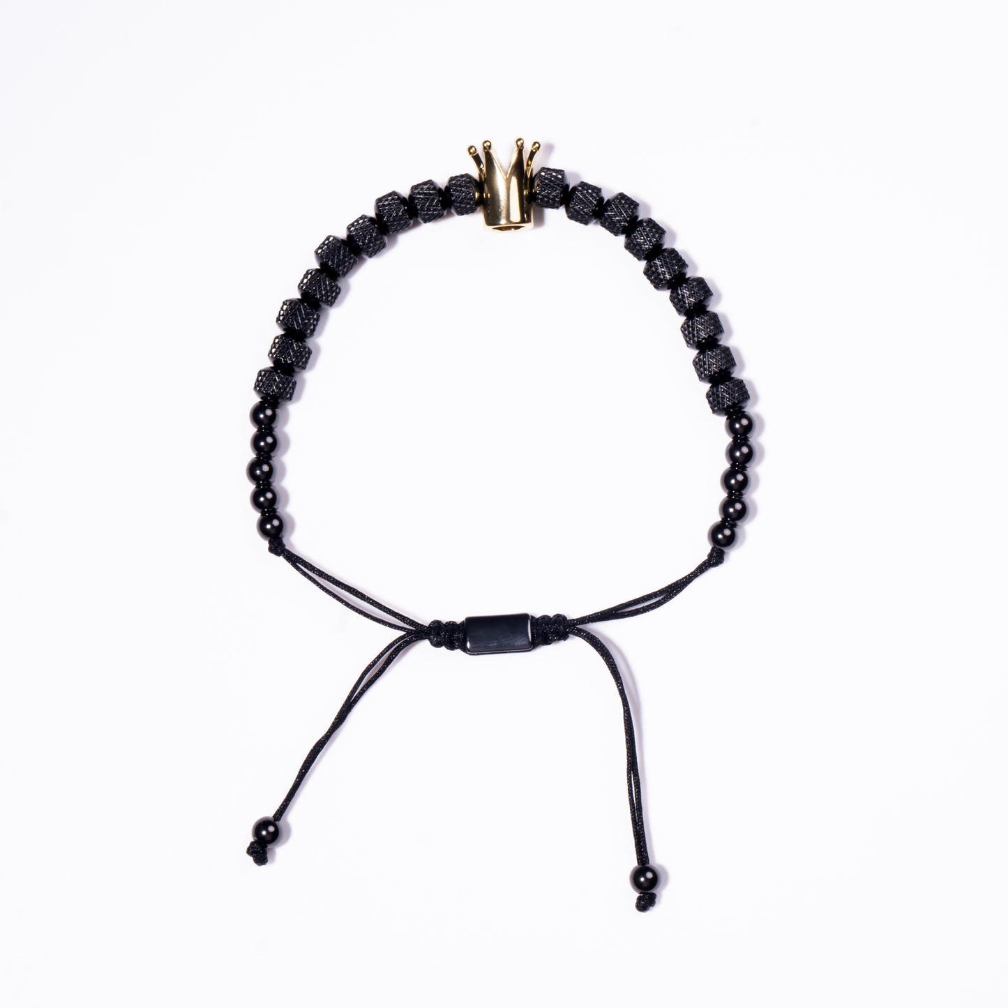 Hombre Pulsera Corona Dorada