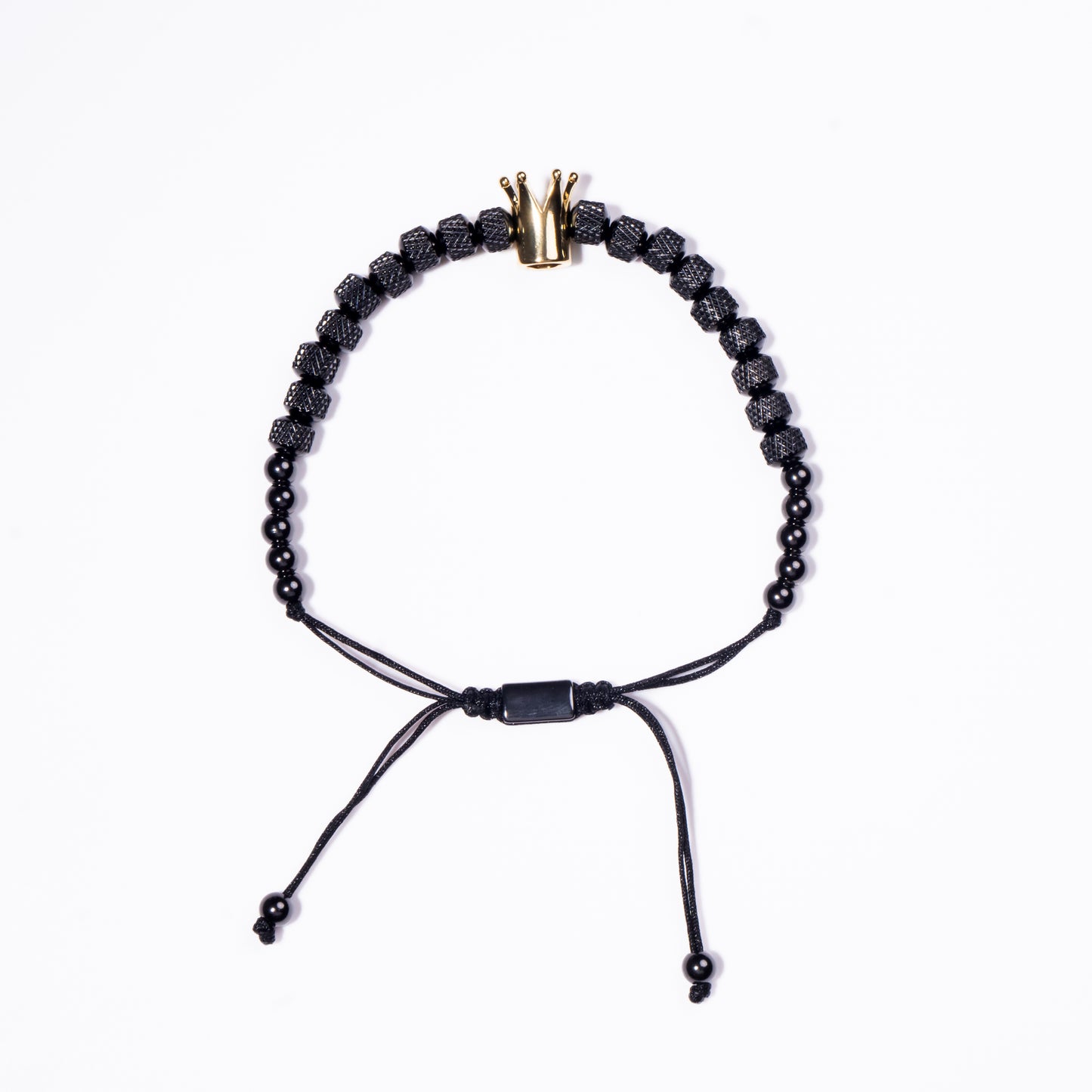 Hombre Pulsera Corona Dorada