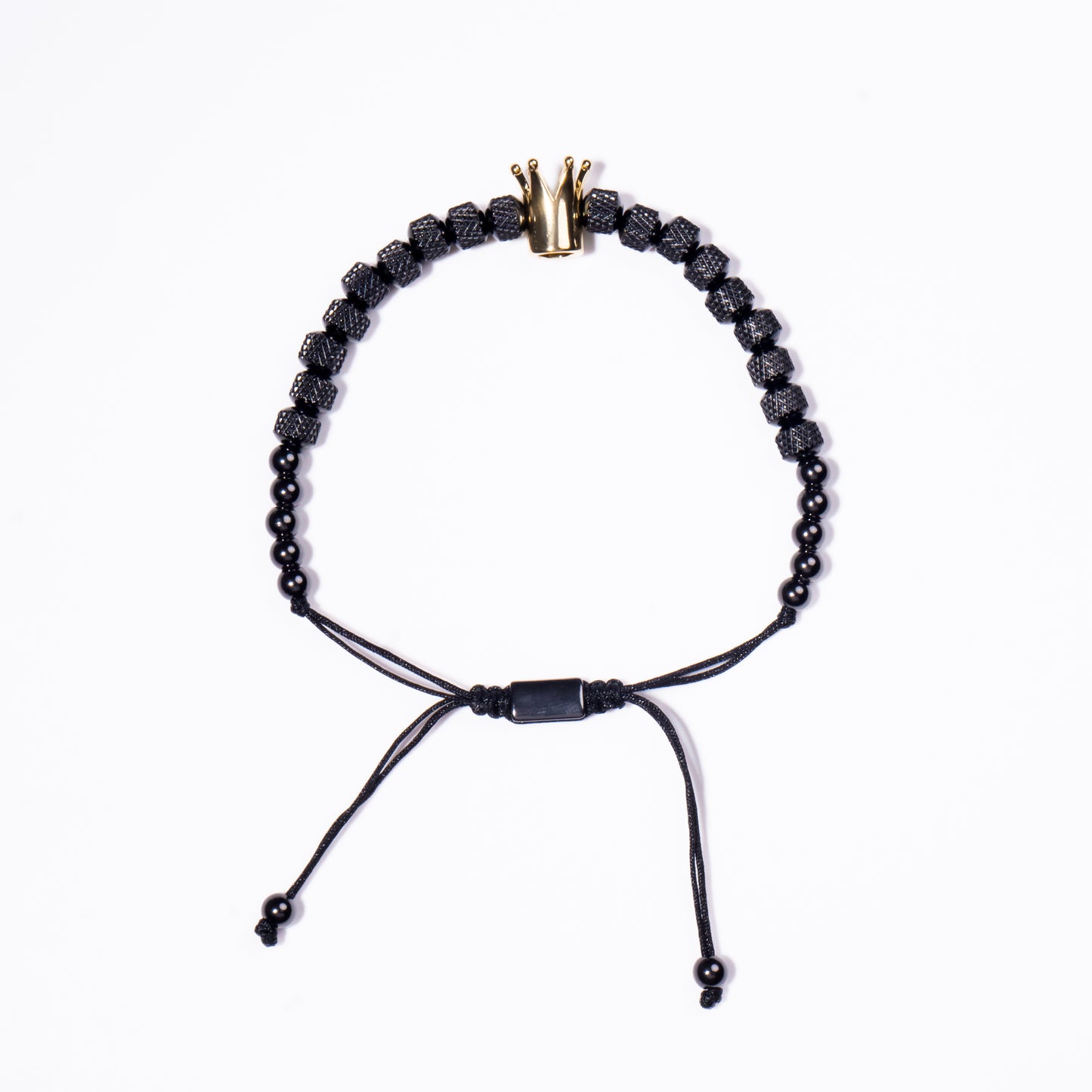Hombre Pulsera Corona Dorada