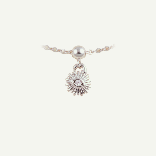 Charm S925 Sol Cristal Plateado