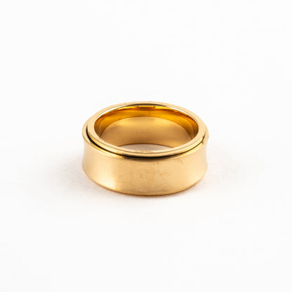 Anillo Deslizante Cóncavo Dorado