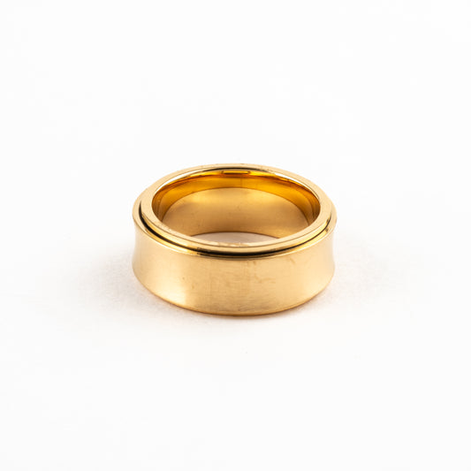 Anillo Deslizante Cóncavo Dorado