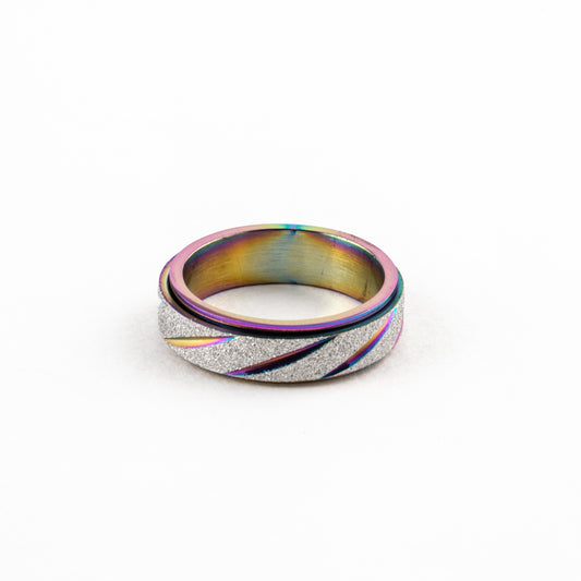 Anillo Deslizante Aspero Tornasol Dorado