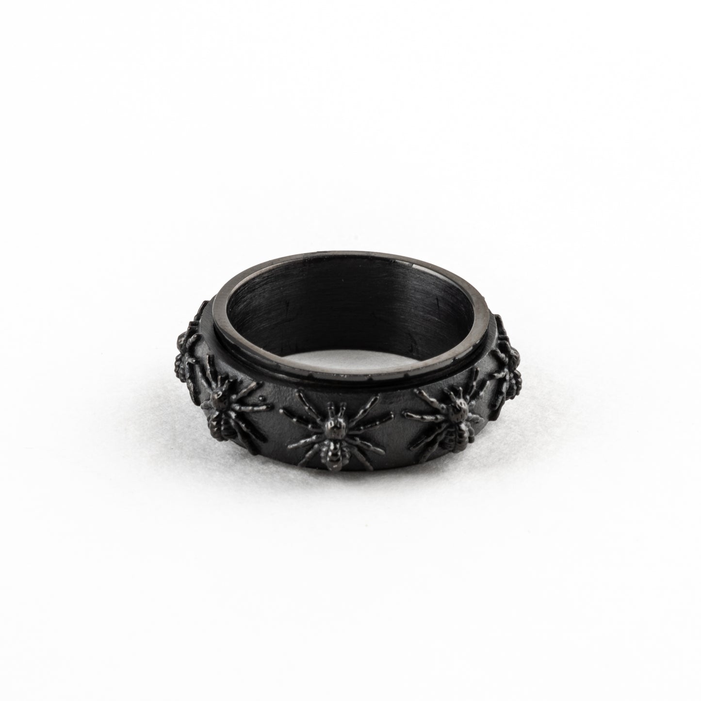 Anillo Deslizante Arañas Negro