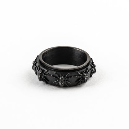 Anillo Deslizante Arañas Negro